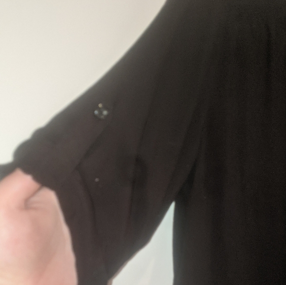 Black v-neck blouse - Picture 2 of 7